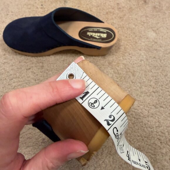 Skandals Swedish Clogs Size 42 US 10.5 Blue Suede Mule Slip On Casual - Picture 7 of 11